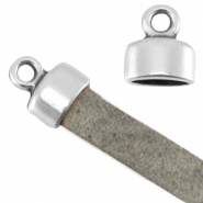 Embouts en m&eacute;tal DQ avec anneau Argent&eacute; antique (sans nickel)