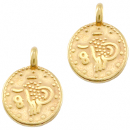 Breloques en m&eacute;tal DQ pi&egrave;ce de monnaie Dor&eacute; (sans nickel)