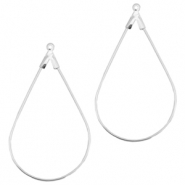 Supports boucles d'oreilles goutte en métal DQ Argenté (sans nickel)