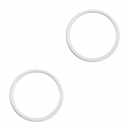 Appr&ecirc;ts en m&eacute;tal DQ anneau ferm&eacute; 15mm Argent&eacute; antique (sans nickel)