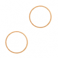 Breloques en m&eacute;tal DQ connecteur cercle 14mm Dor&eacute; ros&eacute; (sans nickel)