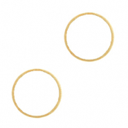 Breloques en m&eacute;tal DQ connecteur cercle 14mm Dor&eacute; (sans nickel)