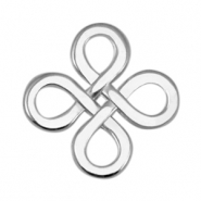 Breloques en m&eacute;tal DQ connecteur carr&eacute; Infini Argent&eacute; antique (sans nickel)