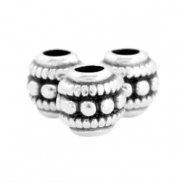 Perles en m&eacute;tal DQ d&eacute;co 6mm Argent&eacute; antique (sans nickel)