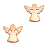 Breloques en m&eacute;tal DQ connecteur ange Dor&eacute; ros&eacute; (sans nickel)