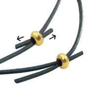 Appr&ecirc;ts en m&eacute;tal DQ fermoir perle macram&eacute; disque 6x3mm Dor&eacute; (sans nickel)