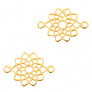 Breloques en m&eacute;tal DQ connecteur mandala Dor&eacute; (sans nickel)
