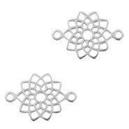 Breloques en m&eacute;tal DQ connecteur mandala Argent&eacute; antique (sans nickel)