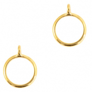 Appr&ecirc;ts en m&eacute;tal DQ anneau avec &oelig;illet Dor&eacute; (sans nickel)