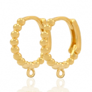 Apprêts en métal DQ boucles d'oreilles dormeuses avec anneau Doré (sans nickel)