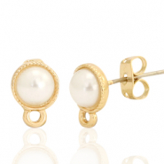 Apprêts en métal DQ puce perle rond 7mm avec anneau Doré (sans nickel)