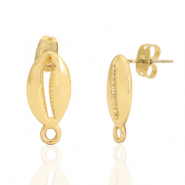 Apprêts en métal DQ puce coquille avec anneau Doré (sans nickel)