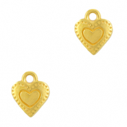 Breloques en m&eacute;tal DQ coeur Dor&eacute; (sans nickel)