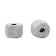 Perles en céramique DQ grecque 5mm Gris