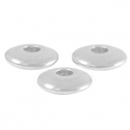 Perles en m&eacute;tal DQ disque 6mm Argent&eacute; antique (sans nickel)