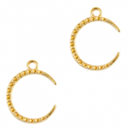 Breloques en m&eacute;tal DQ lune Dor&eacute; (sans nickel)