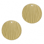 Breloques en m&eacute;tal DQ 21mm Dor&eacute; (sans nickel)