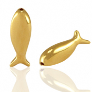 Perles en métal DQ poisson Doré (sans nickel)