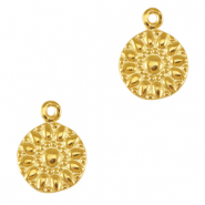 Breloques en m&eacute;tal DQ fleur Dor&eacute; (sans nickel)