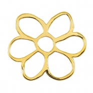 Breloques en m&eacute;tal DQ breloque / connecteur fleur Dor&eacute; (sans nickel)