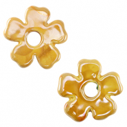 Perles en céramique DQ grecque fleur Jaune chaud