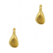 Breloques en m&eacute;tal DQ coquillage Dor&eacute; (sans nickel)