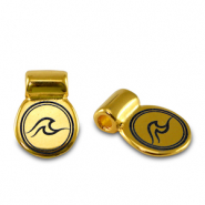 Poussoirs en m&eacute;tal DQ vague Dor&eacute; (sans nickel)