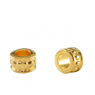 Perles en m&eacute;tal DQ tubes Dor&eacute; (sans nickel)