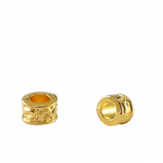 Perles en m&eacute;tal DQ tubes Dor&eacute; (sans nickel)