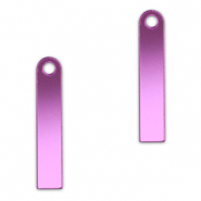 Pendentifs accroche-regard barre Violet lilas m&eacute;tallique