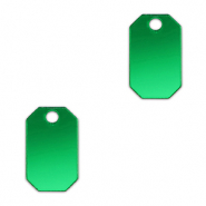 Pendentifs accroche-regard octogone Vert kelly m&eacute;tallique