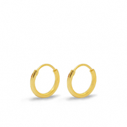 Appr&ecirc;ts en m&eacute;tal DQ boucles d'oreilles cr&eacute;oles 12mm Dor&eacute; (sans nickel)