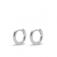 Appr&ecirc;ts en m&eacute;tal DQ boucles d'oreilles cr&eacute;oles 11mm Argent&eacute; (sans nickel