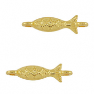 Breloques en m&eacute;tal DQ connecteur poisson Dor&eacute; (sans nickel)