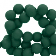 Perles acryliques 6 mm vert fonc&eacute;