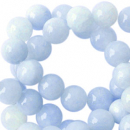 Pierres naturelles jade 6mm Bleu clair