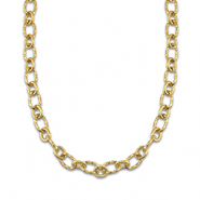 Colliers en acier Inox cha&icirc;ne maille torsad&eacute; Dor&eacute;