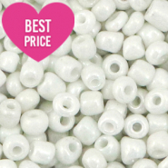 Perles de rocailles 6/0 (4mm) Blanc perle lumineux