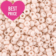 Perles de rocailles 12/0 (2mm) Beige p&ecirc;che