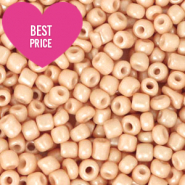 Perles de rocailles 8/0 (3mm) P&ecirc;che nude