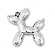 Pendentifs accroche-regard chien ballon Argent&eacute;