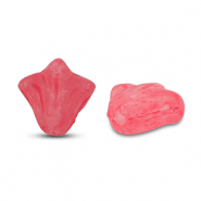 Perles tch&egrave;ques lily flower 9x8mm Rouge-mat&eacute;