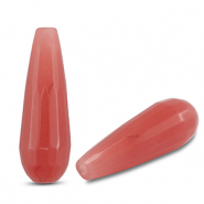 Pierres naturelles perles Quartz goutte Rose fonc&eacute;