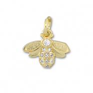 M&eacute;tal TQ laiton breloques abeille Dor&eacute;