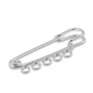 Appr&ecirc;ts en m&eacute;tal &eacute;pingle d&eacute;corative avec 5 anneaux Argent&eacute;