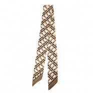 Bandana foulard avec rectangle Blanc-marron clair-marron