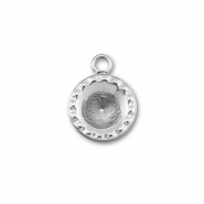 BY31&reg; Breloques en acier Inox avec serti pour SS29 chaton Argent&eacute;