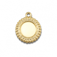 BY31&reg; Breloques en acier Inox avec serti pour SS30 flatback Dor&eacute;