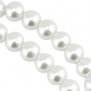 Perles en verre 12mm Blanc