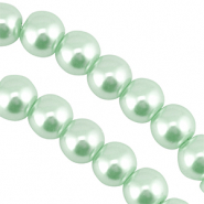 Perles en verre 8mm Pastel vert menthe
